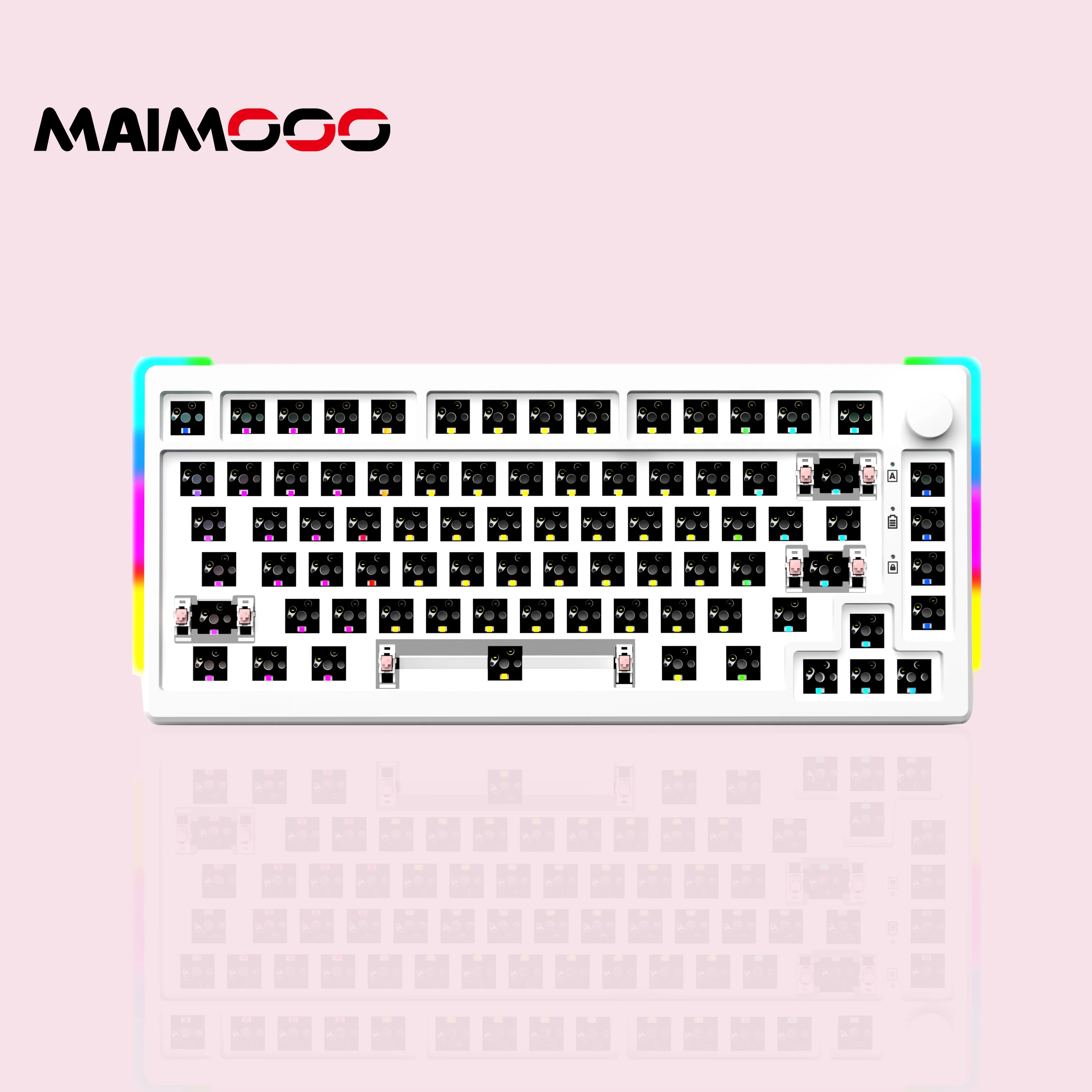 MAIMOOO KX75 DIY  Ű ŰƮ, 75% BT/2.4G/USB   RGB Ʈ,  ȭƮ 82 Ű Ŷ  Ű ŰƮ